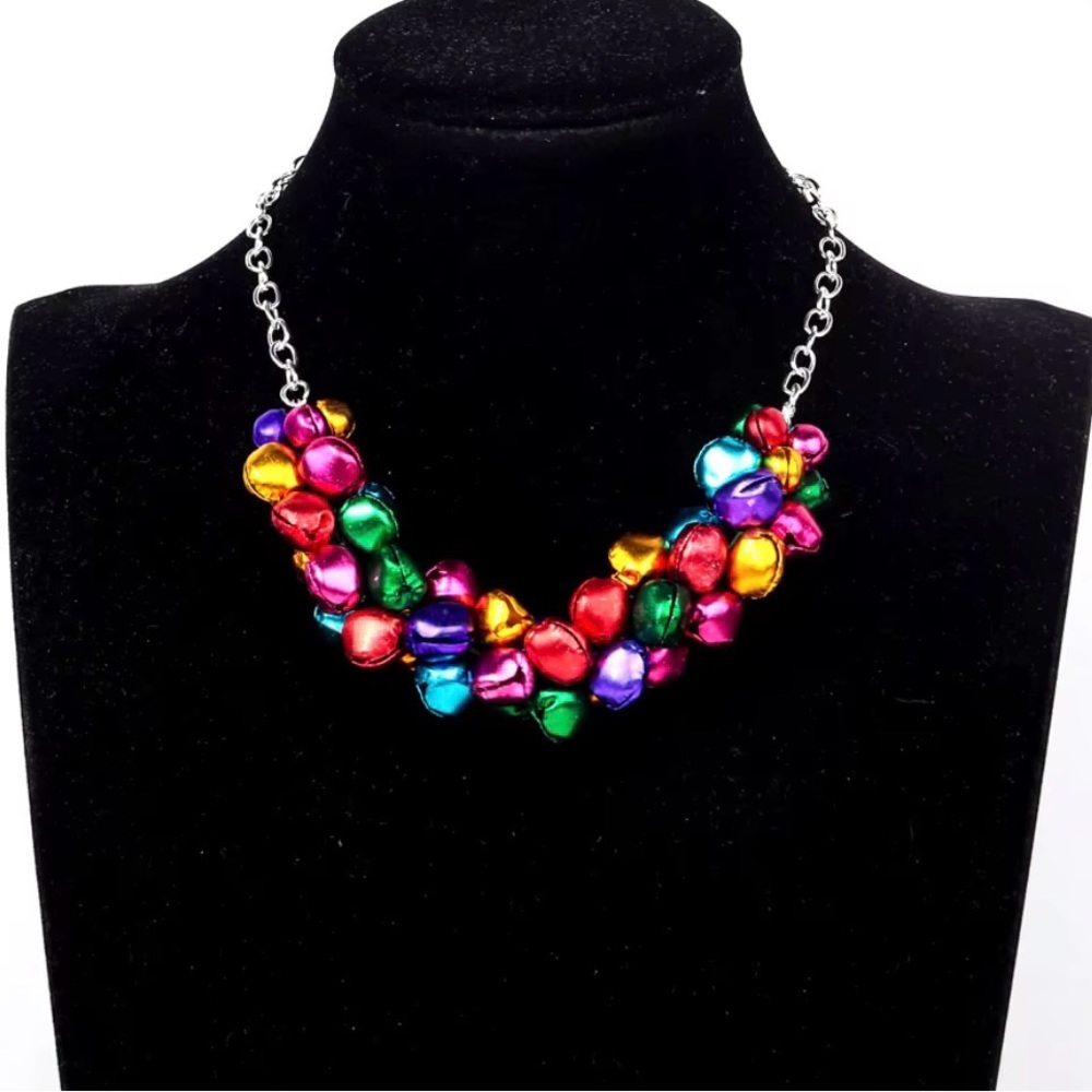 ‘Tis The Season Colorful Christmas Necklace